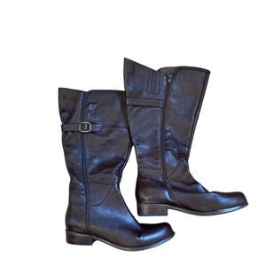 Gabriella Rocha Womens Mid Calf Riding Boot Brown Size 7W Low Heel